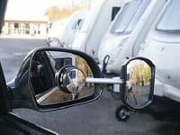 DELUXE SUCK IT AND SEE CONVEX LENS EXTENSION MIRROR TOWING CARAVAN FREE POUCH